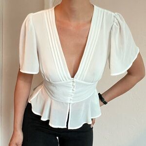 Forever 21 Women's White Blouse